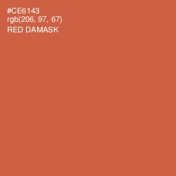 #CE6143 - Red Damask Color Image