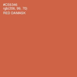 #CE6346 - Red Damask Color Image