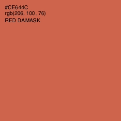 #CE644C - Red Damask Color Image