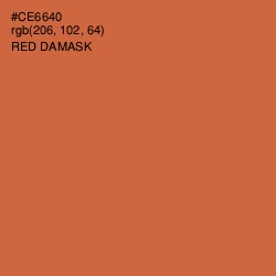 #CE6640 - Red Damask Color Image