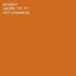 #CE6B1F - Hot Cinnamon Color Image