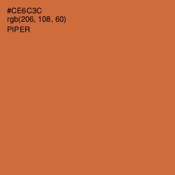 #CE6C3C - Piper Color Image