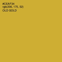 #CEAF34 - Old Gold Color Image