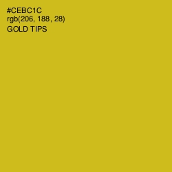 #CEBC1C - Gold Tips Color Image