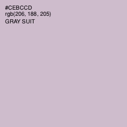 #CEBCCD - Gray Suit Color Image