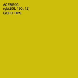 #CEBE0C - Gold Tips Color Image