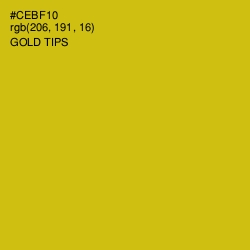#CEBF10 - Gold Tips Color Image