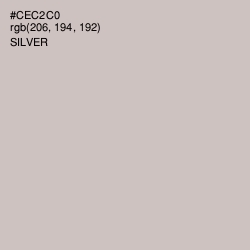 #CEC2C0 - Silver Color Image