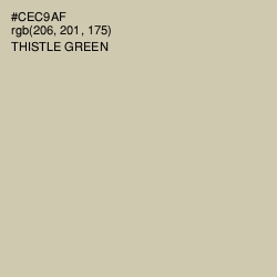 #CEC9AF - Thistle Green Color Image