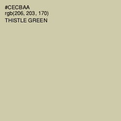 #CECBAA - Thistle Green Color Image