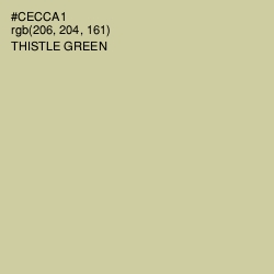 #CECCA1 - Thistle Green Color Image