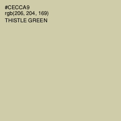 #CECCA9 - Thistle Green Color Image