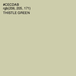 #CECDAB - Thistle Green Color Image