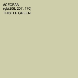 #CECFAA - Thistle Green Color Image