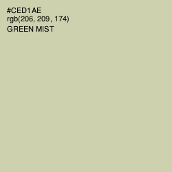 #CED1AE - Green Mist Color Image