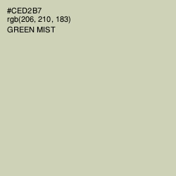 #CED2B7 - Green Mist Color Image