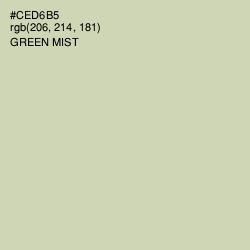 #CED6B5 - Green Mist Color Image
