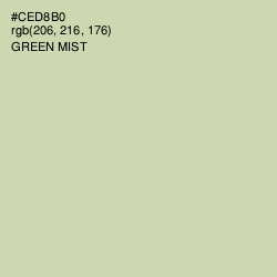 #CED8B0 - Green Mist Color Image