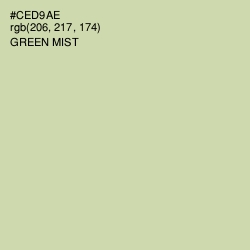 #CED9AE - Green Mist Color Image
