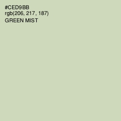 #CED9BB - Green Mist Color Image