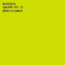 #CEDD02 - Bird Flower Color Image