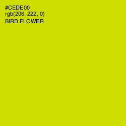 #CEDE00 - Bird Flower Color Image