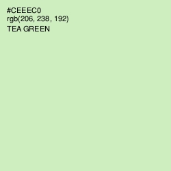 #CEEEC0 - Tea Green Color Image