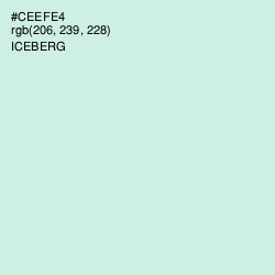 #CEEFE4 - Jagged Ice Color Image