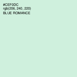#CEF0DC - Blue Romance Color Image