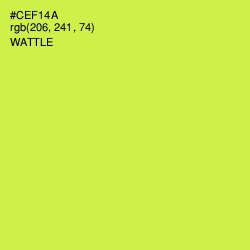 #CEF14A - Wattle Color Image
