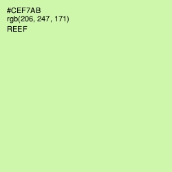 #CEF7AB - Reef Color Image