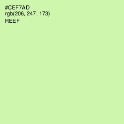 #CEF7AD - Reef Color Image