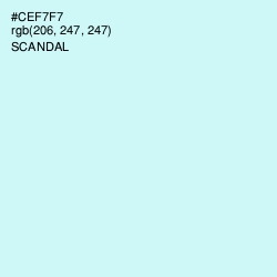 #CEF7F7 - Scandal Color Image