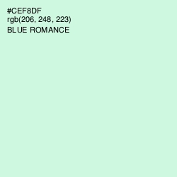 #CEF8DF - Blue Romance Color Image