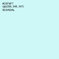 #CEF8F7 - Scandal Color Image