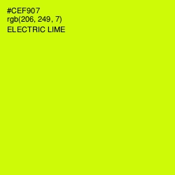 #CEF907 - Electric Lime Color Image