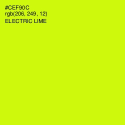 #CEF90C - Electric Lime Color Image