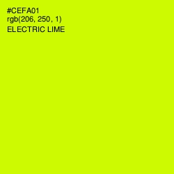 #CEFA01 - Electric Lime Color Image