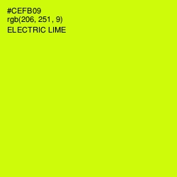 #CEFB09 - Electric Lime Color Image