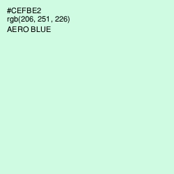 #CEFBE2 - Aero Blue Color Image