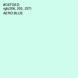 #CEFDED - Aero Blue Color Image