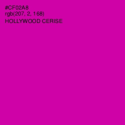 #CF02A8 - Hollywood Cerise Color Image