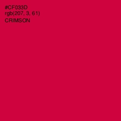 #CF033D - Crimson Color Image