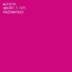 #CF077F - Razzmatazz Color Image