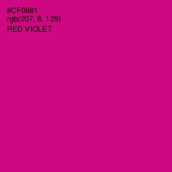 #CF0881 - Red Violet Color Image