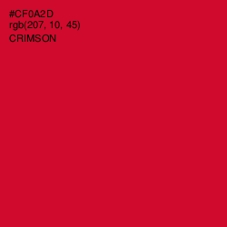 #CF0A2D - Crimson Color Image