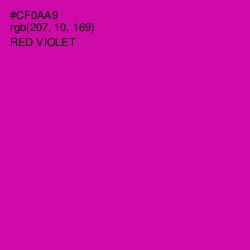 #CF0AA9 - Red Violet Color Image