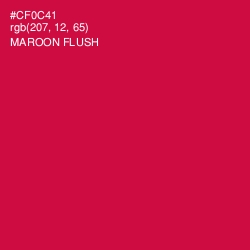 #CF0C41 - Maroon Flush Color Image