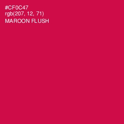 #CF0C47 - Maroon Flush Color Image