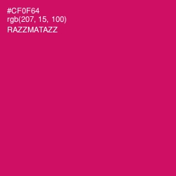 #CF0F64 - Razzmatazz Color Image